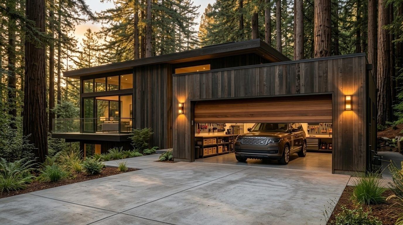 Keller Garage Door Service Overhead Garage Door Gliding Open in San Marino, CA